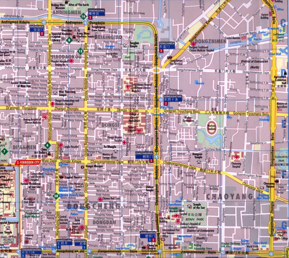 Chaoyang, Пекин картата