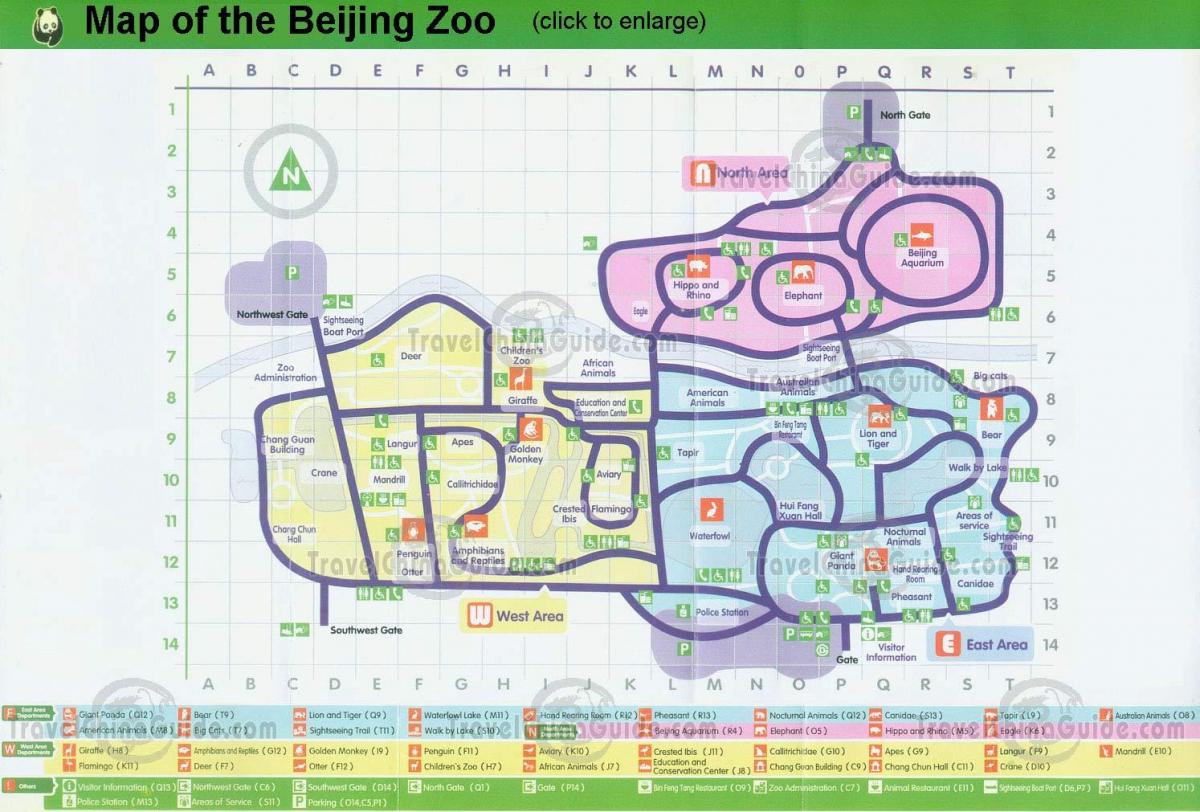 карта на Пекинския зоопарк