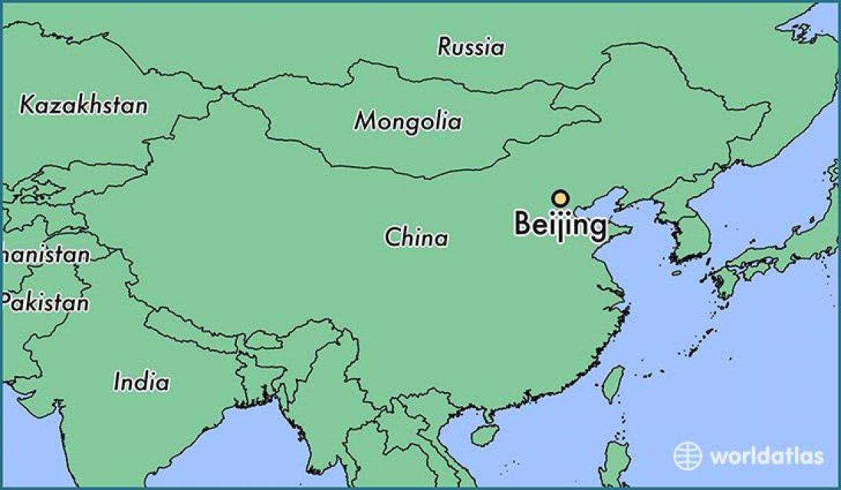 карта на Китай показва Пекин