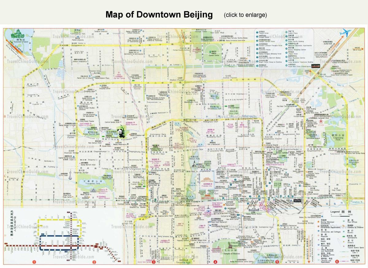 центъра на Пекин картата