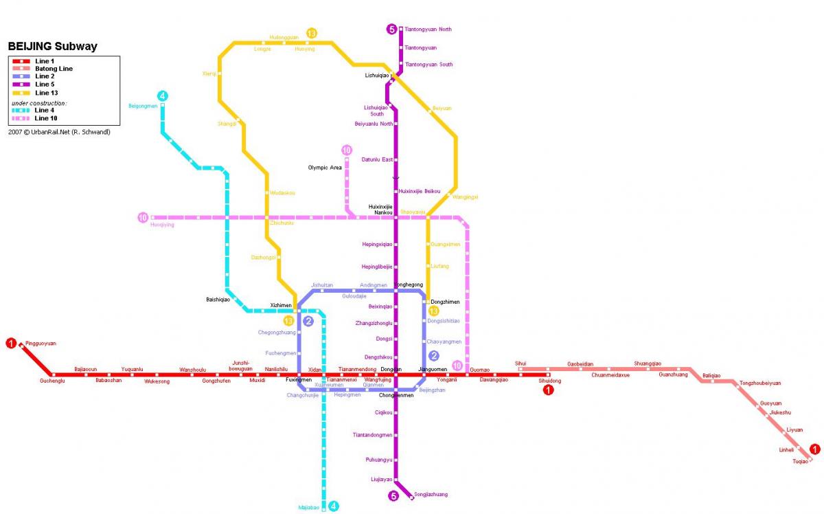 карта на Пекин подземен град