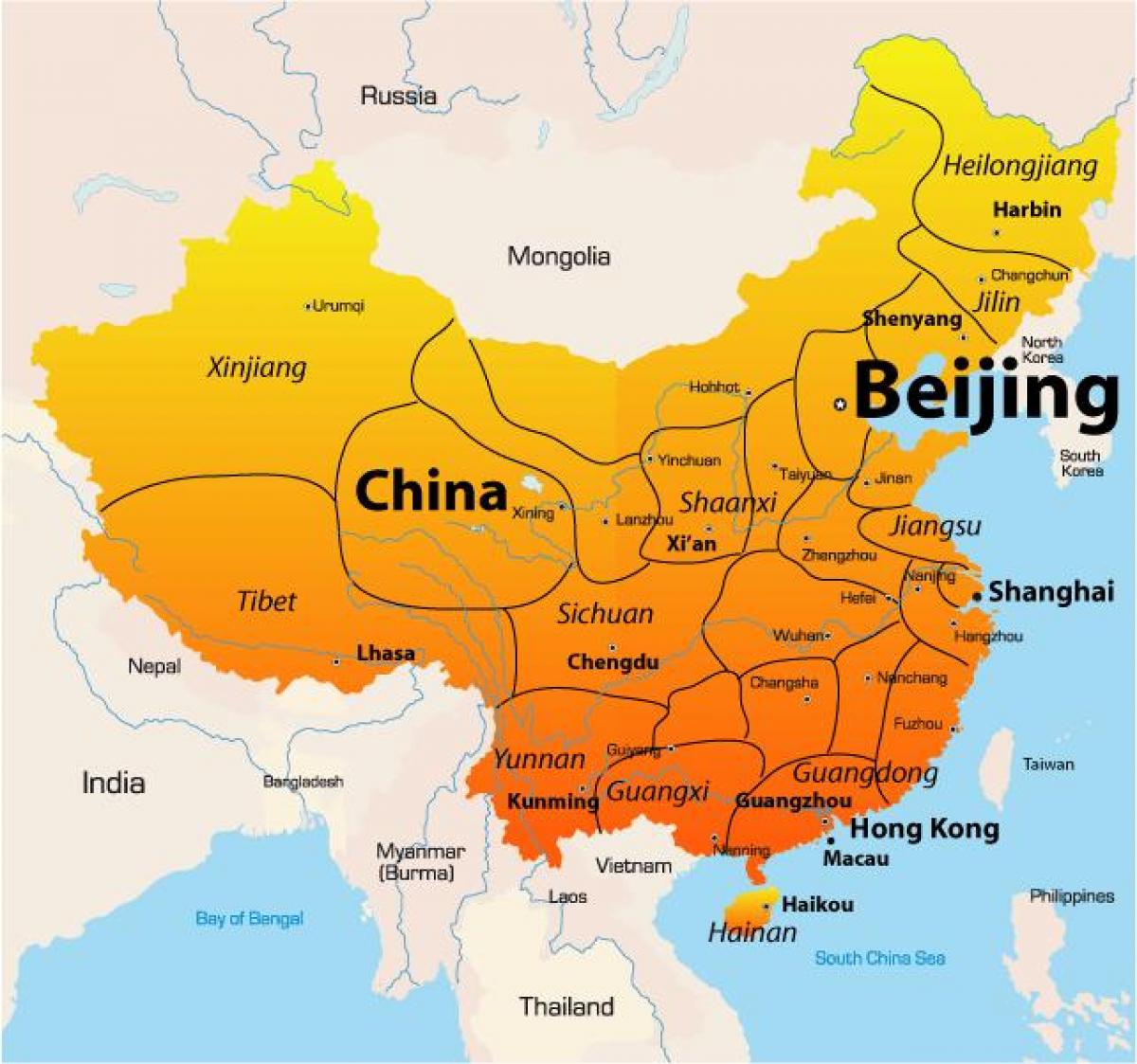 Пекински на картата