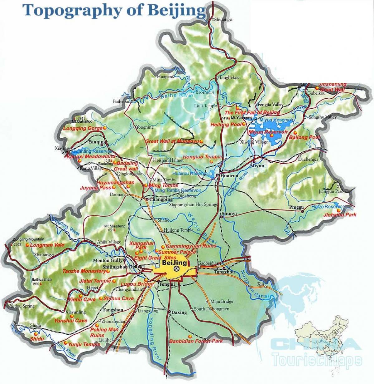 карта на Пекин топографическая