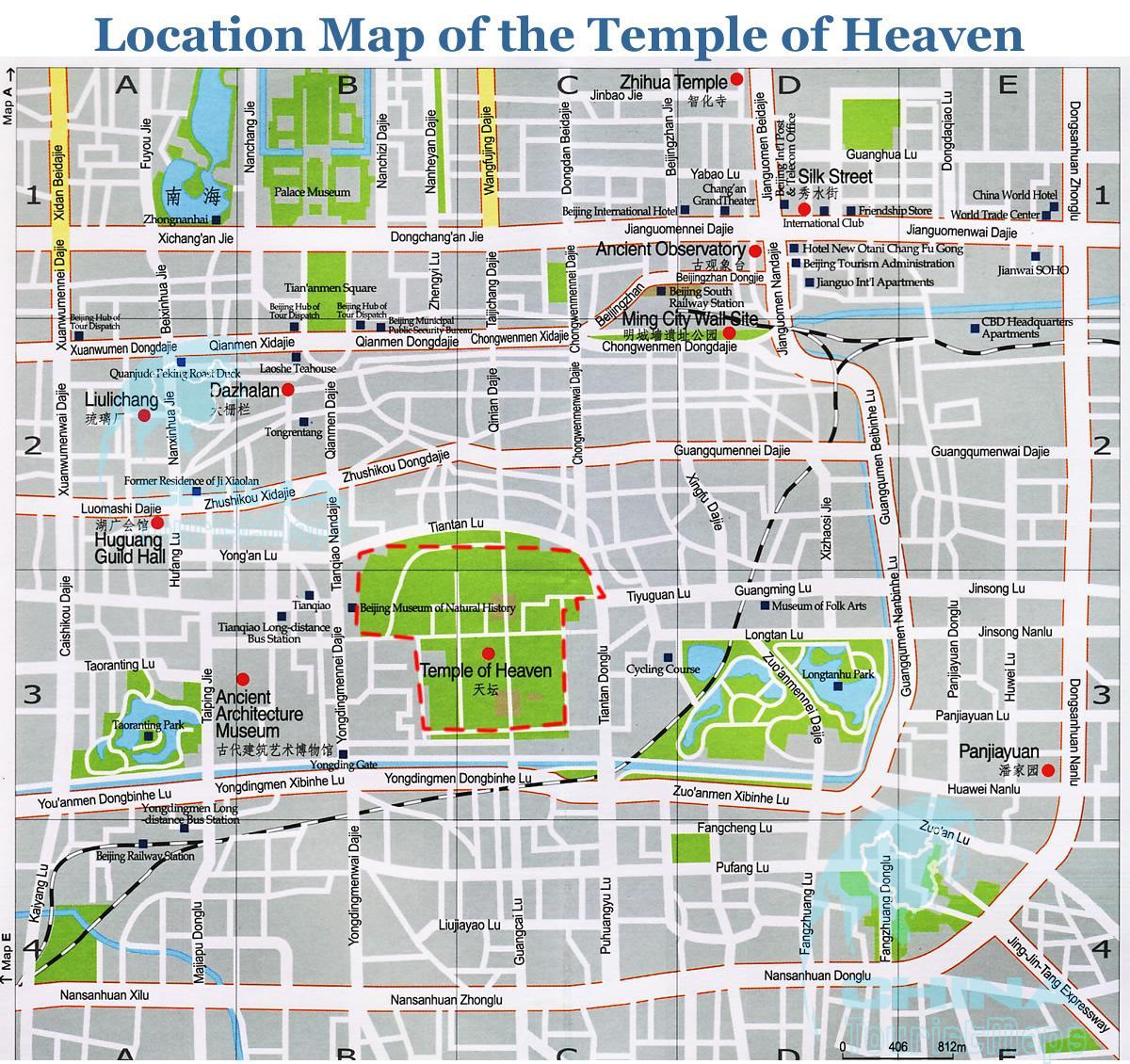 карта на Храма на Небето 
