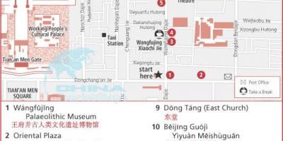 Улица Wangfujing картата
