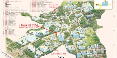 Карта на кампуса на Университета Цинхуа 