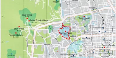 Карта на Летния дворец в Пекин