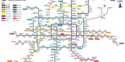 Метрото в Пекин карта на метрото 