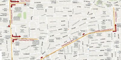 Карта на Пекин пешеходна обиколка на 